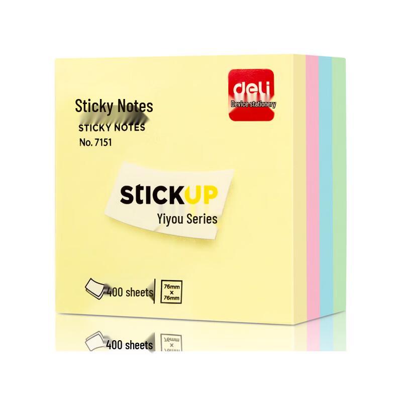 Deli 76x76mm Sticky Notes Memo Pad