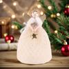 Weihnachtsbaumspitzen Engel Stern Weihnachtsdekorationen Weiche Puppe Mädchen Figur Flügel Baumschmuck für Heimdeko Schlafzimmer