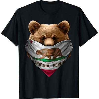 Kalifornien Republik T-Shirt Kalifornien Bär Bandana Shirt T-Shirt