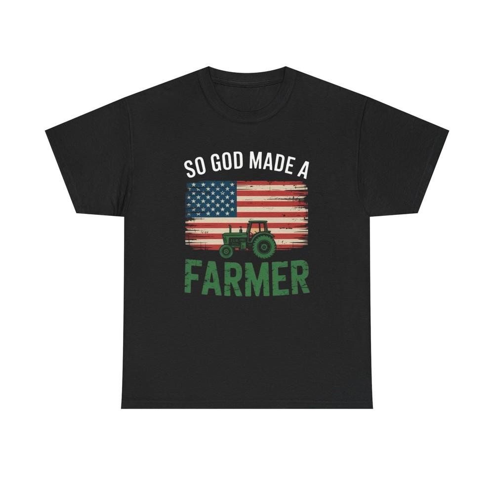 God Made A Farmer Graphic T Shirt Unisex Heavy Cotton Tee NEW Unisex T-Shirt S