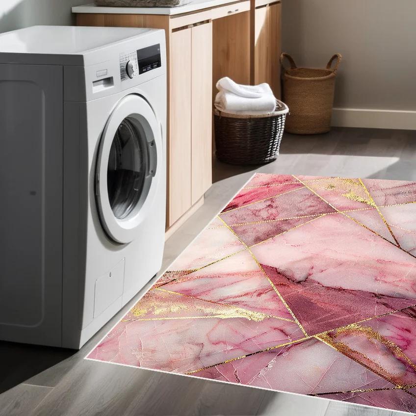 Moderne Zuhause Rosa Teppiche Wohnzimmer Dekoration Marmorteppich Leichter Luxus Sofabereich Fußmatte Schlafzimmer Bettseite Ankleidezimmer Weicher Teppich
