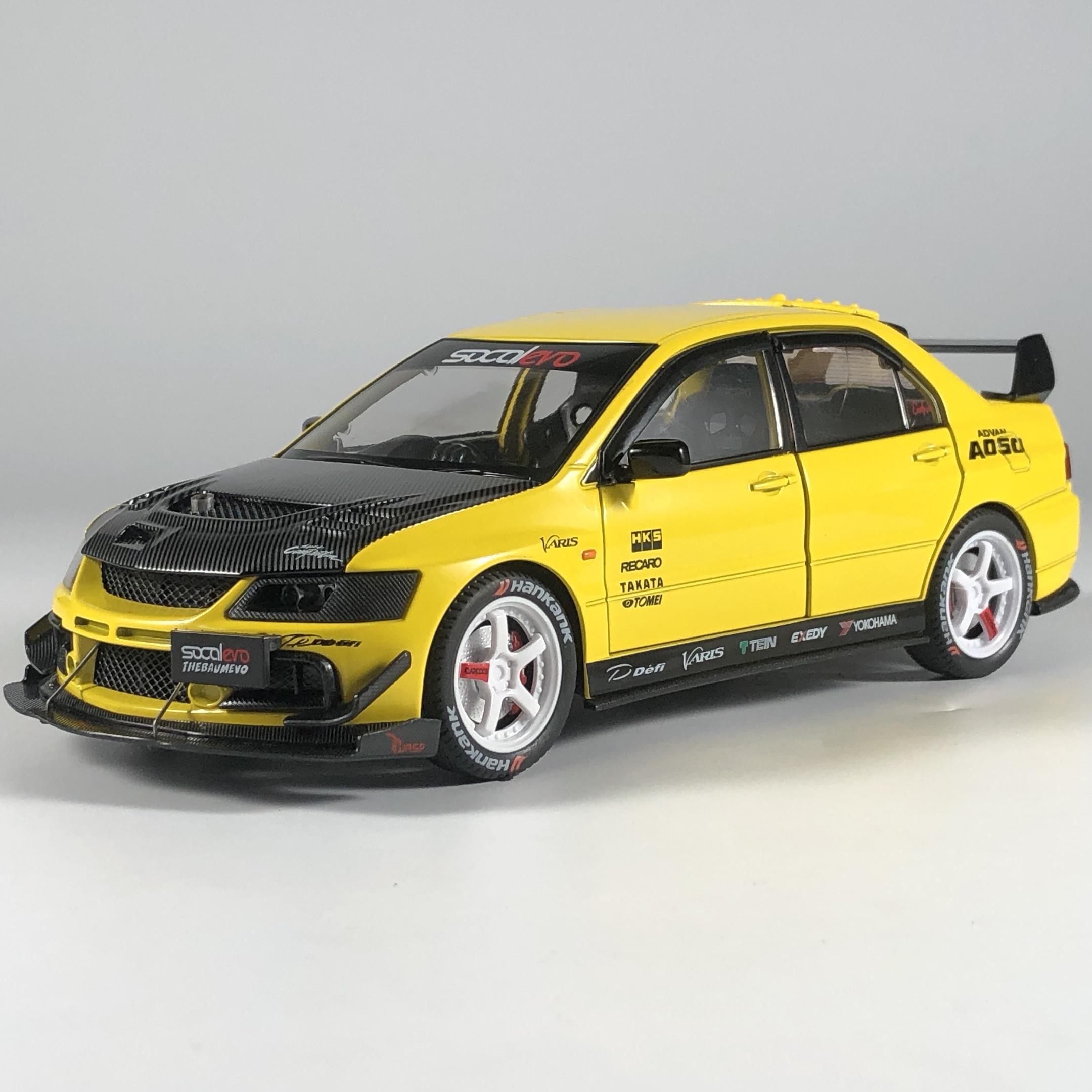 JDM 1:24 Mitsubishi Lancer Evolution EVO9 Versiune Modificată Metal Metalic Turnat Sub Presiune Model Mașină Simulare Înaltă Miniatură Cadouri de Sărbători