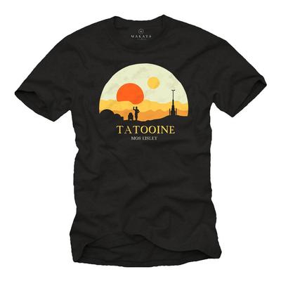 Mos Eisley Tatooine Star Regali Per Fan Giocatore Guerra Maglietta Uomo R2