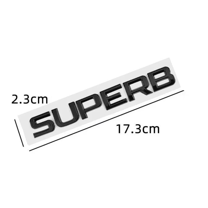 AFO1 1pcs 3D Metal High Quality Silver/black Car Letter Emblem Rear Tail Trunk Decals Badge Sticker Decal Styling For Skoda