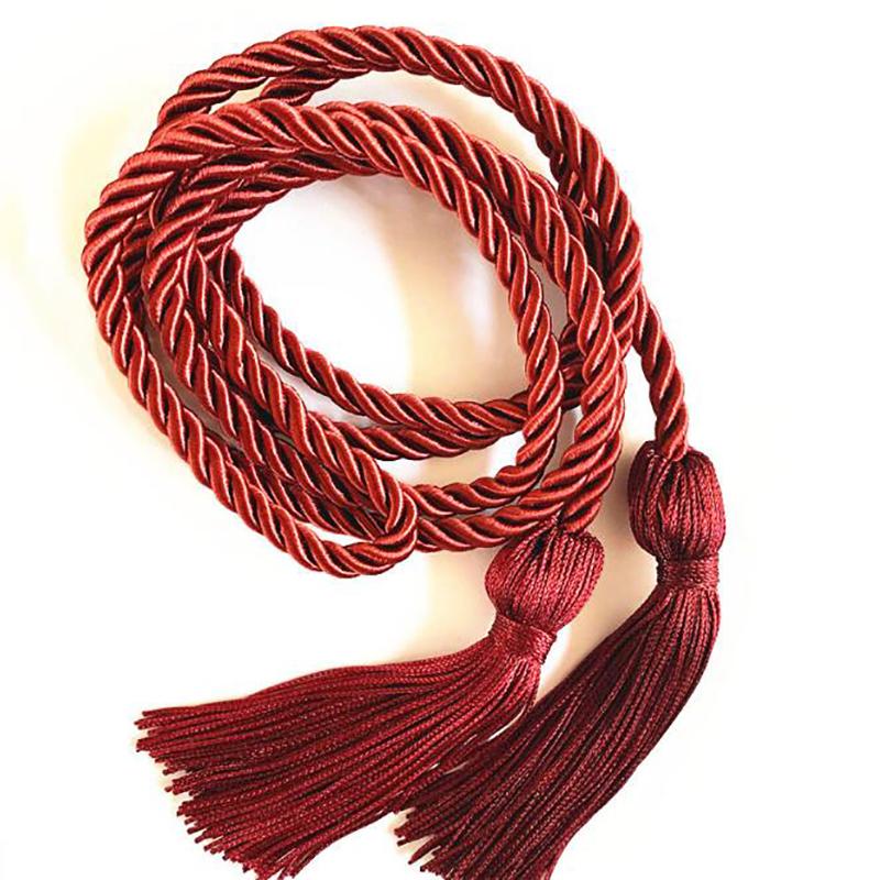 1pc Graduation Honor Cords Craft Braided Tassels Drawstring Rope Polyester Yarn Honor Cord for Graduation Students Bachelor Gown
