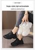 Women's Black Non-Slip Height-Increasing Sports Shoes - Fashionable, Comfortable, Versatile, Thick Sole for Spring/Autumn