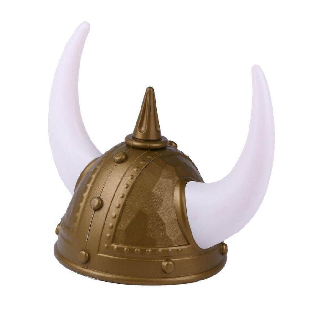 Antik aussehender Wikingerhorn-Hut Helm Kunststoff-Stierhorn Kopfbedeckung Herren Damen