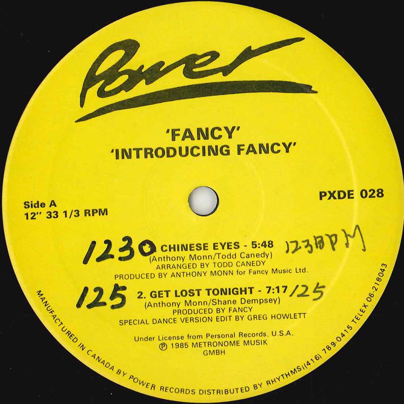 

12inch Record FANCY Introducing Fancy PXDE028 POWER 1985 Canada Dance Electronica Used