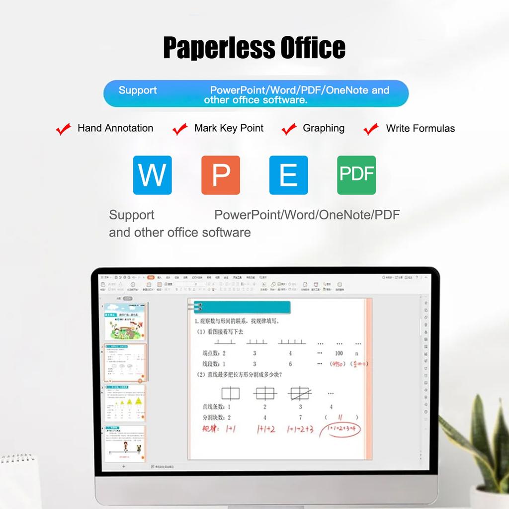 10x6 Inch Professional Graphics Drawing Tablet 12 Express Keys with 8192 Levels Support PC Laptop Connection