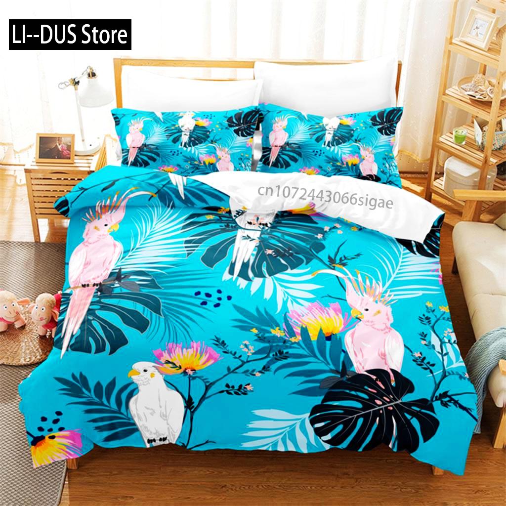 Tropical Plants Bedding Set Duvet Cover Set 3d Bedding Digital Printing Queen Size Bedding Set Fashion Design