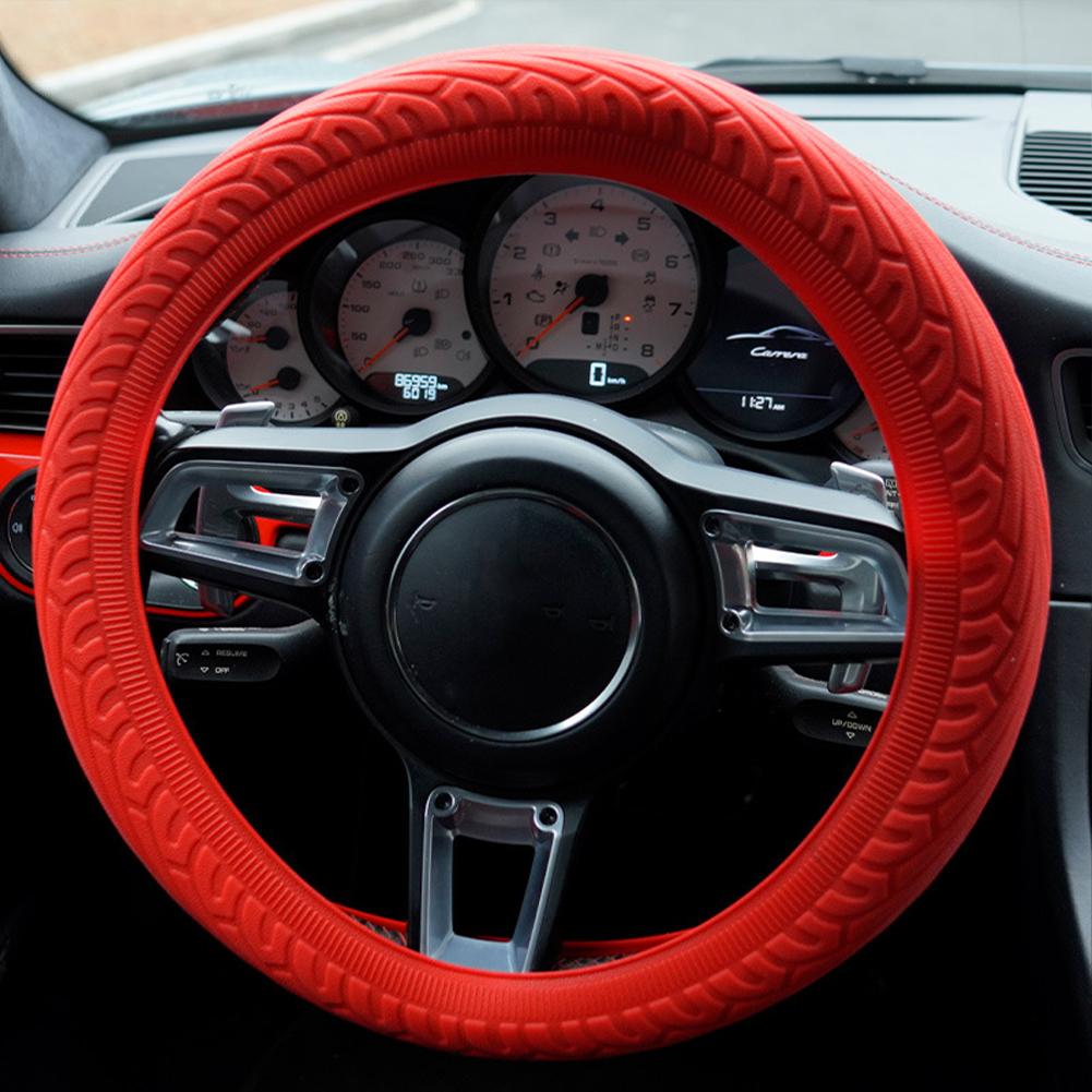 Universal Silicone Car Steering Wheel Case Cover Shell Skidproof Protective Car Handle Cover Car Interior Accessories