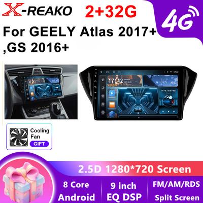 Car Video Player For Geely Atlas 2017 GS 2016 Carplay Android  Auto Radio Intelligent System GPS Navigation Touch Screen RDS