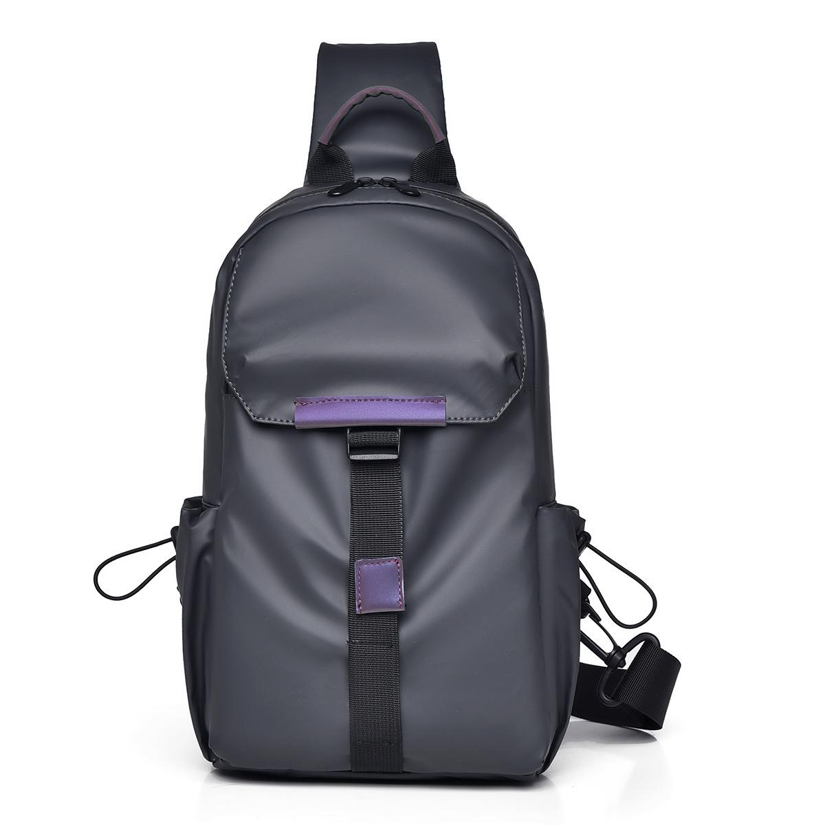 

Casual One-shoulder Crossbody Bag for Men s Breast Bag Travel Bag Multifunctional Trendy Backpack Sports Cycling Postage Bag Men s Bag сірий колір