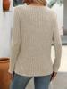 Autumn/Winter Women's V-Neck Button T-Shirt