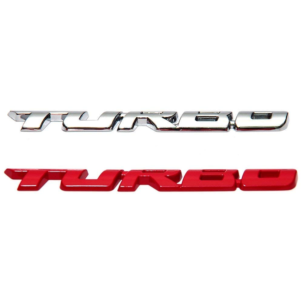 CarOver [3D Metal] Universal TURBO Sticker Turbo Car Car 3D Cool Letters English Logo