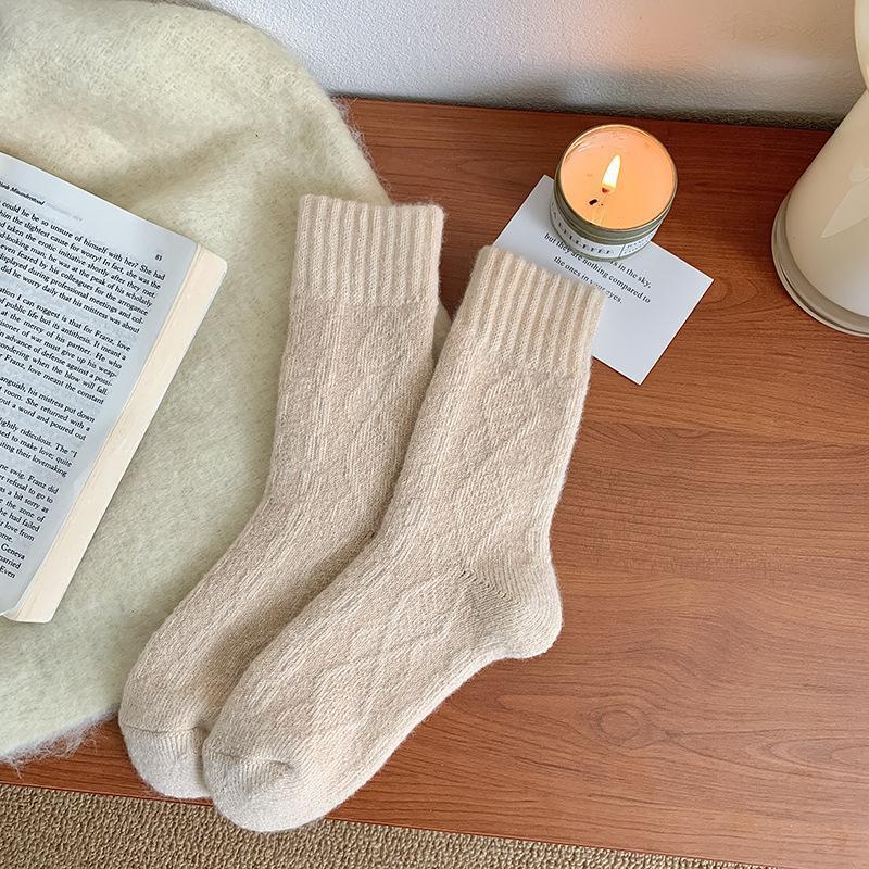 Women's Thick Plush Winter Socks: Heat-Generating, Warm Mid-Calf & Over-the-Knee Terry Cloth Socks