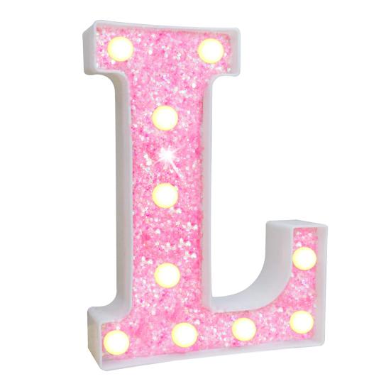 

Светодиодная буква, глиттер, знак алфавита с подвесным отверстием, ночник