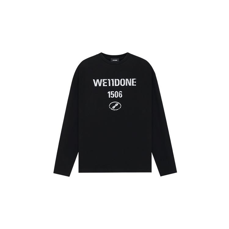 WE11DONE SS25 T Shirt Unisex Black WD-TT1-25-768-U-BK