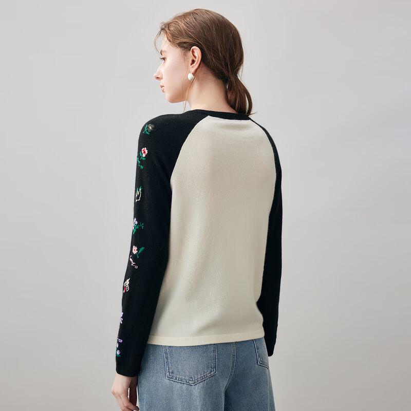 Kemeng Boka Women's 2025 Autumn/Winter Round Neck Cashmere Sweater