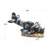 Craft Airplane Wreck Aquarium Ornament Miniature Desktop Knick-knack  Aquarium