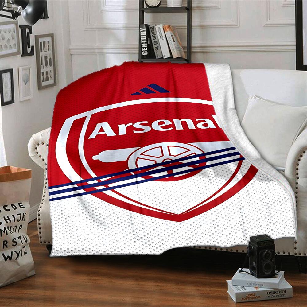 Arsenal Football Club Wappen Decken Flanell Bedruckt Atmungsaktiv Warm Überwurfdecke für Zuhause Büro Bettwäsche 0708a27