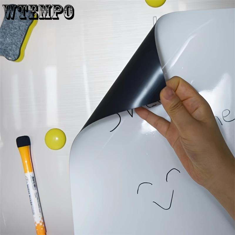 1pc Fridge Magnet Whiteboard Reusable Fridge Memo Board Self-adhesive A4 Anti-slip Magnetic Soft Whiteboard Leave Message