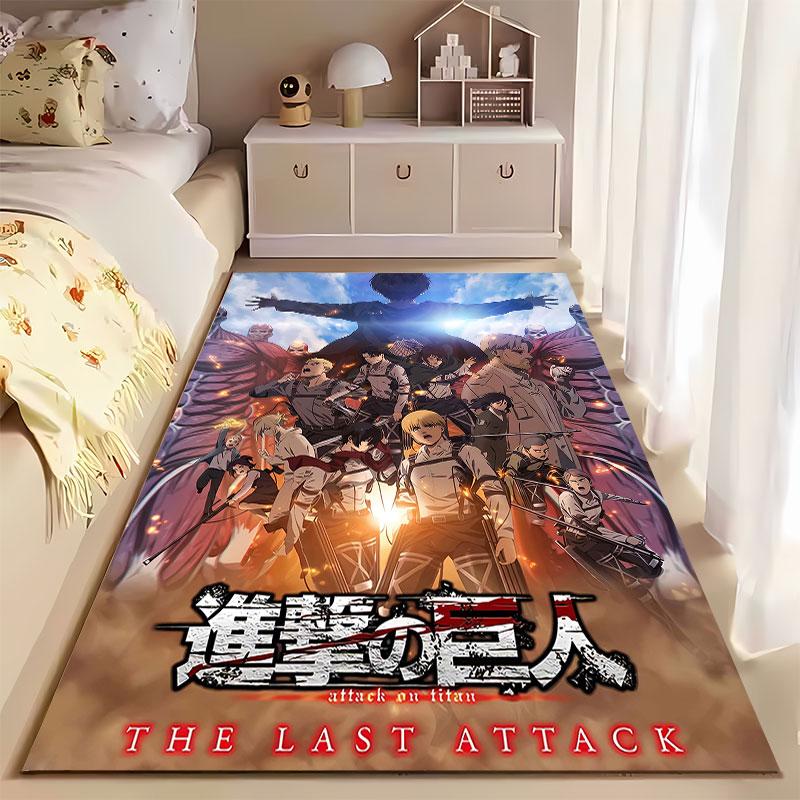 Attack on Titan Anime Carpet suitable as a non-slip mat for the living room or bedroom sofa