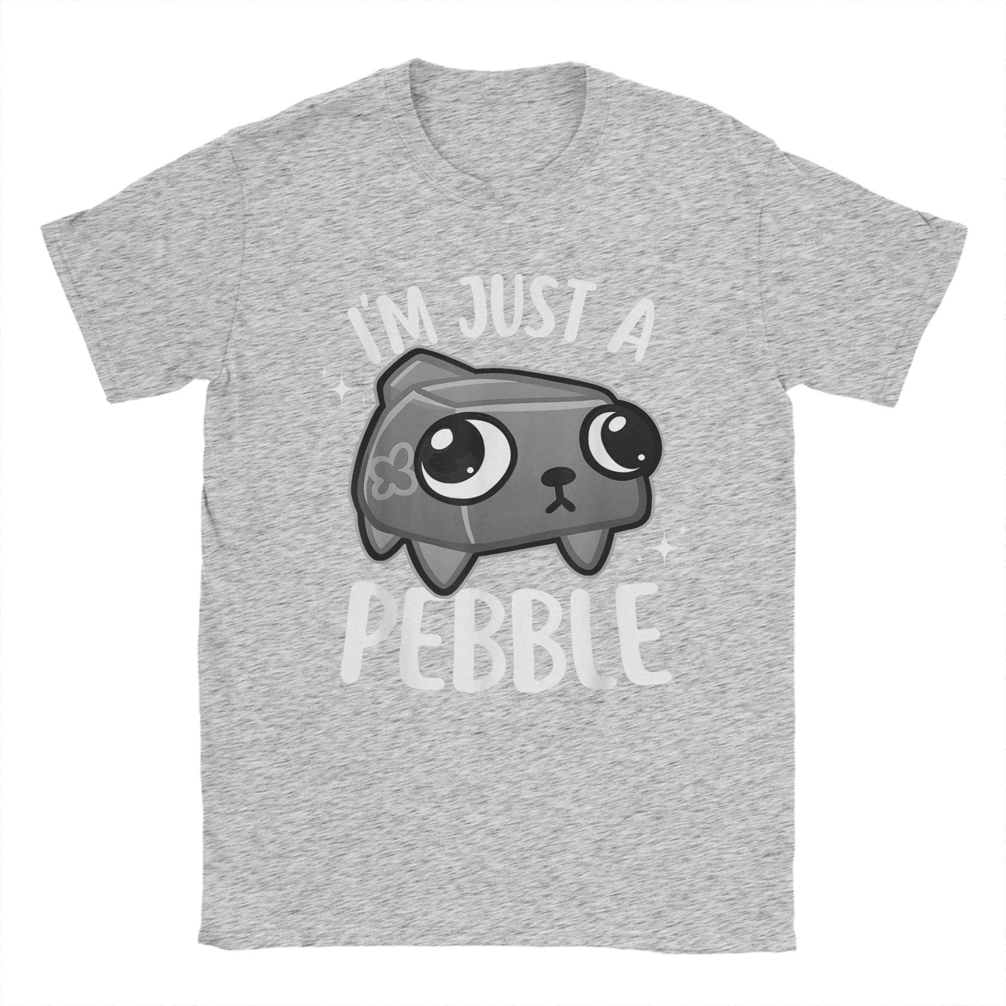 Мужская футболка Dandy s World Pebble Это просто камешек Винтажная из чистого хлопка Мультяшная футболка Круглый вырез товары Уникальная S