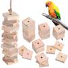 100 Pcs Parrot Chewing Blocks Bird Chew Toy Hanging Bird Chewing Toy Cage Bird Play Toy Macaw Biting Blocks Parakeet Cage Blocks