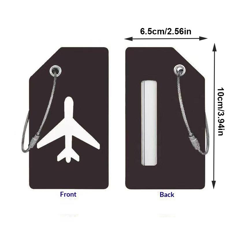 1Pc Soft Silicone Luggage Tag 7 Optional Colors Boarding Pass Baggage Name Label For Women Men Travel Use