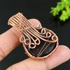 Natural Purple Labradorite Gemstone Copper Wire Wrap Gift Pendant 1.97 E3J26