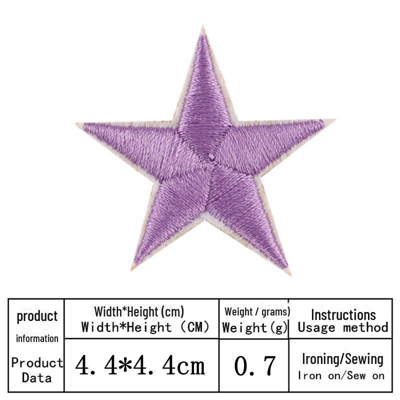 Stoffabzeichen mit fünfzackigem Stern-Stickerei