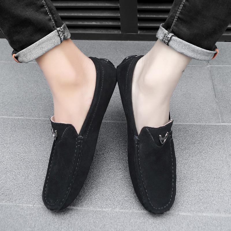 Fashion Slip-ons Men Casual Flats Outdoor Moccasin Men Walking Shoes Leather 2025 New High Quality Loafers Handmade Male Dress Shoes