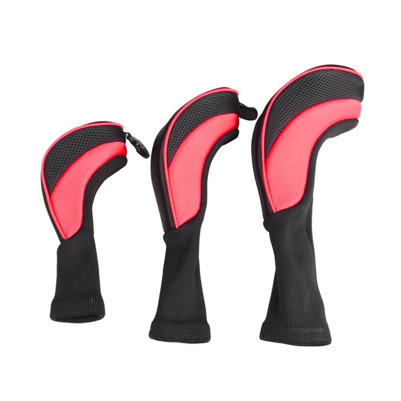 Golfový potah na hlavu pro fairwayová dřeva, driver, hybridy, dlouhý krk, síťovaný potah na golfovou hlavu s vyměnitelným číslem.