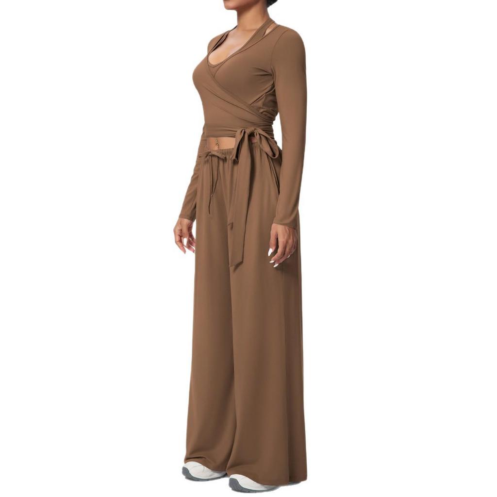 Stylish Breathable High-Stretch Yoga Suit: 3-Piece Set for Running & Fitness