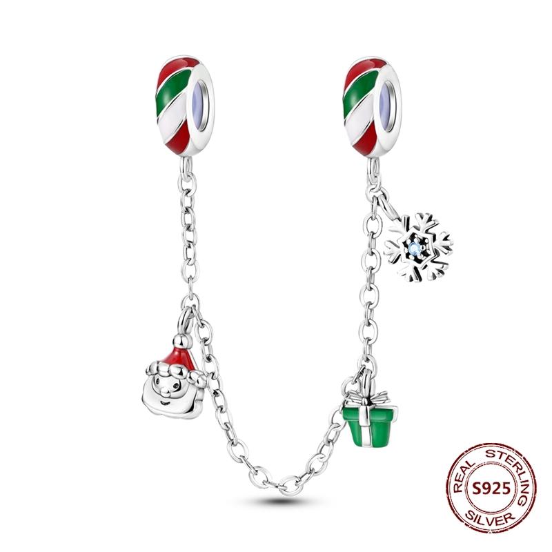 New Christmas Charm Bead Charms 100 copper Christmas Tree Santa Claus Ice Boot Pendant Bead Charms Compatible With Bracelets Do It Yourself Jewellery