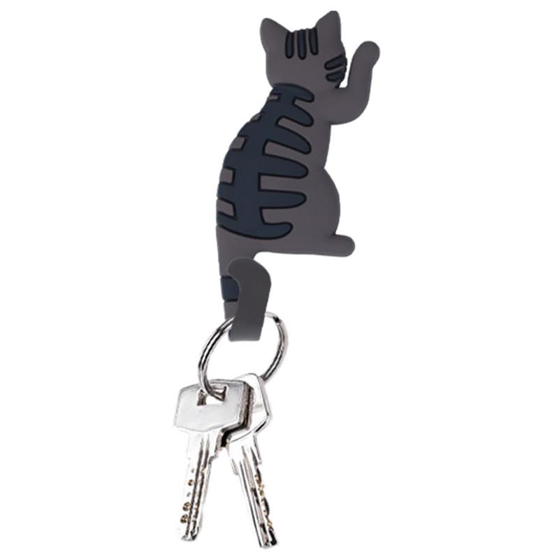 6 Pack Cat Refrigerator Magnet Cute Fridge Magnets Hanging Hook 2 in 1 for Whiteboard Kitchen Office Photo Memo Room Decoration