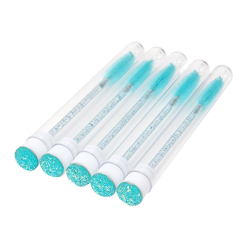 

Прозрачные кисти для наращивания ресниц с бриллиантами и многоцветной упаковкой