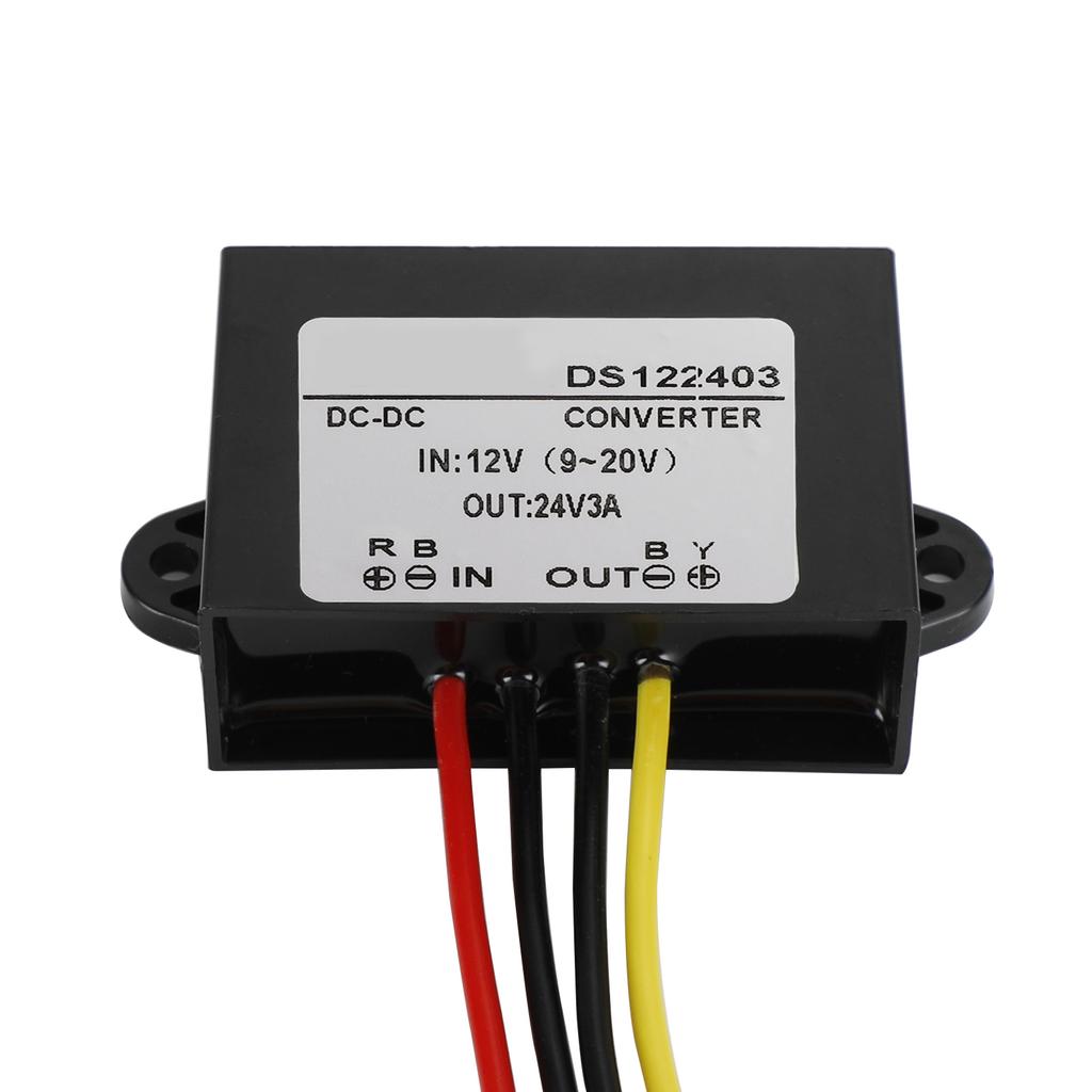 Waterproof DC-DC Boost Step-Up Converter 12V to 24V 3A Car Power Supply Module