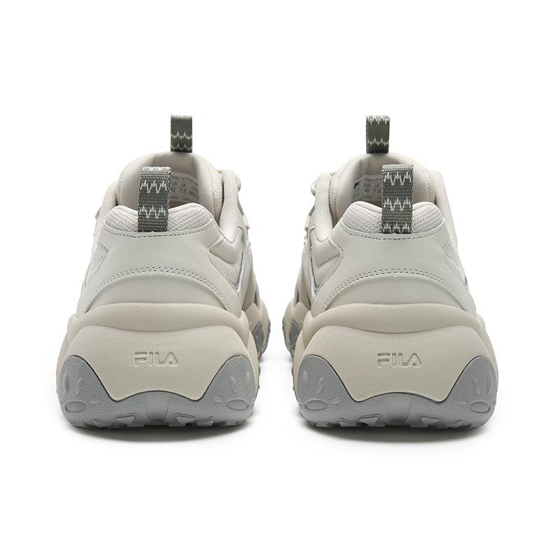 Fila FLUID 7 Cushioning Abrasion Resistant Lightweight Height Increasing Low Top Chunky Sneakers Men's White Gray F12M612103FWR