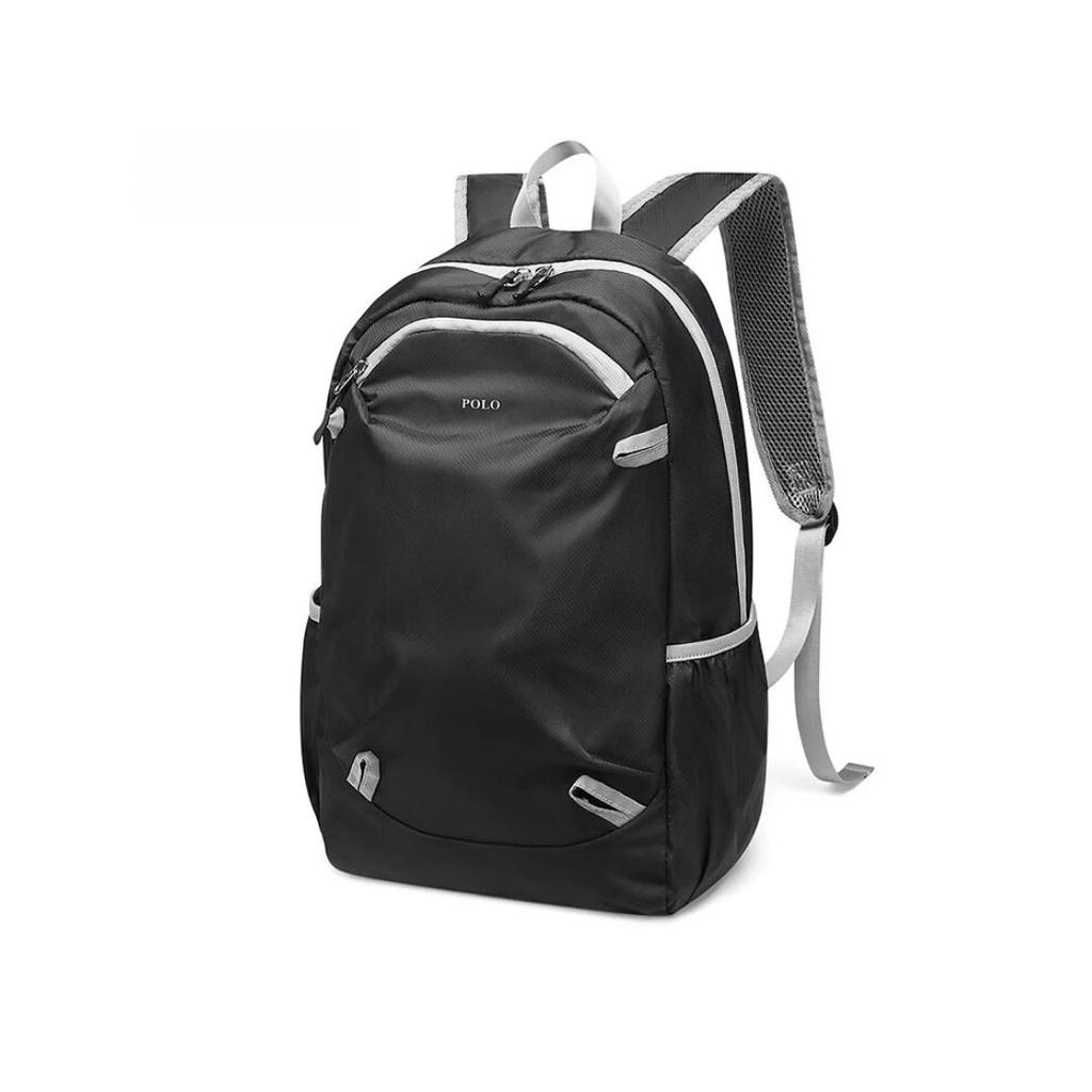 POLO Foldable Travel Backpack, 15-Inch Laptop Bag, Hiking Bag, Sport Bag, Black