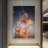 Moderní Abstraktní Zlaté Kovové Portréty Obrazy Líbání milenci Malba na plátně Nástěnné Umění Plakáty a grafiky Obývací pokoj Home Decor