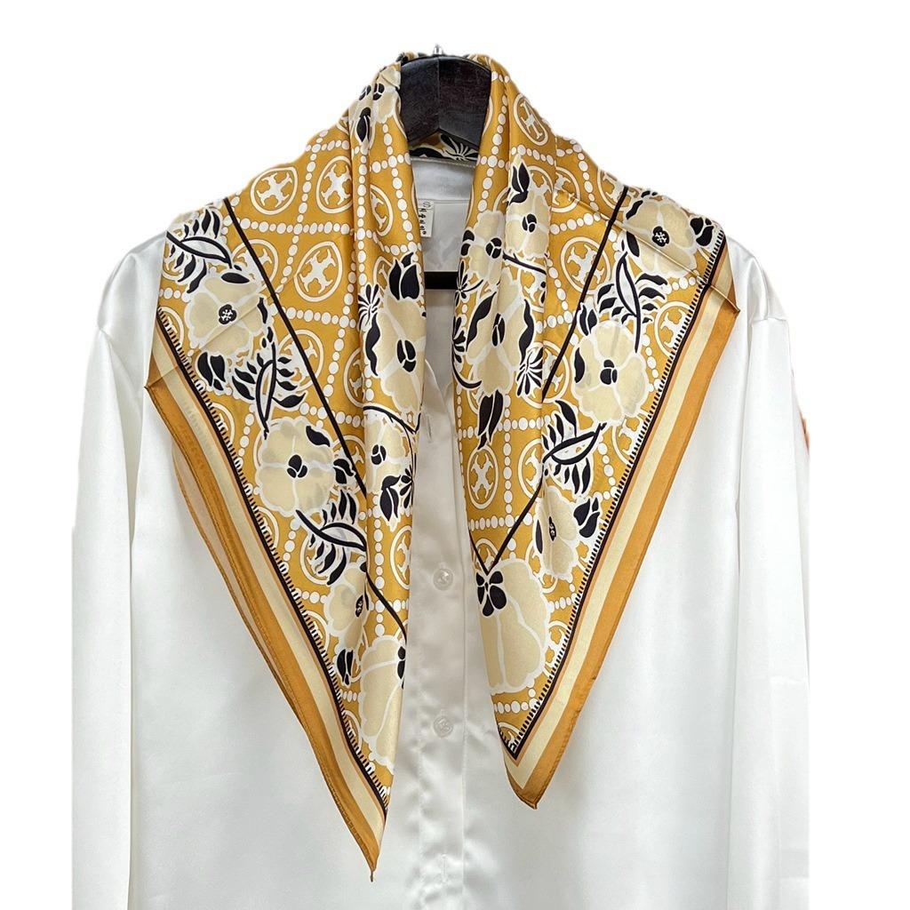 Silk Silk Scarf Versatile Spring And Summer Square Scarf 100% Mulberry Silk Plain Crepe Satin Gift Silk Scarf Scarf