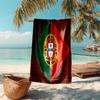 proof beach towel with Portugal Football team pattern - soft,absorbent,quick-drying,machine washable - perfect for swimming,camping,bathing