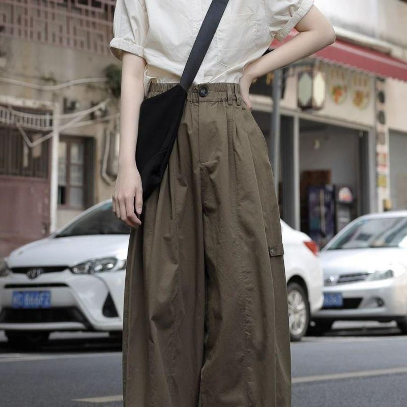 

Women s 2025 Casual Wide-Leg Balloon Pants - Slimming, Loose, Versatile, Thin Winter Workwear M (85-100 jin)