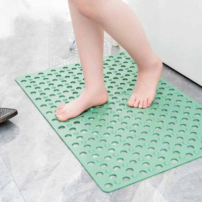TPR Non-Slip Bath Mat with Suction Cups Shower Bathtub Mat Anti-Fatigue Bathroom Floor Mat Massage Foot Pad