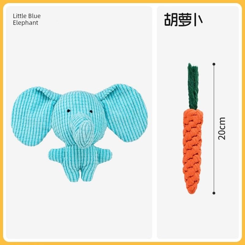

Dog Toy Blue Elephant Molar Long Lasting Puppy Stuffed Toy Self-Hi Relieving Stuffy Handy Gadget Small and Medium-Sized Dogs Pet Supplies Little Blue Elephant [5 yuan Sends Knot Carrots]]