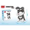 Linkgo Connection Building Blocks Collie Husky Bulldog Corgi Schnauzer Model 3D Zwierzę Pies Mini Cegły Figurki Zabawki Dla Dzieci Prezent