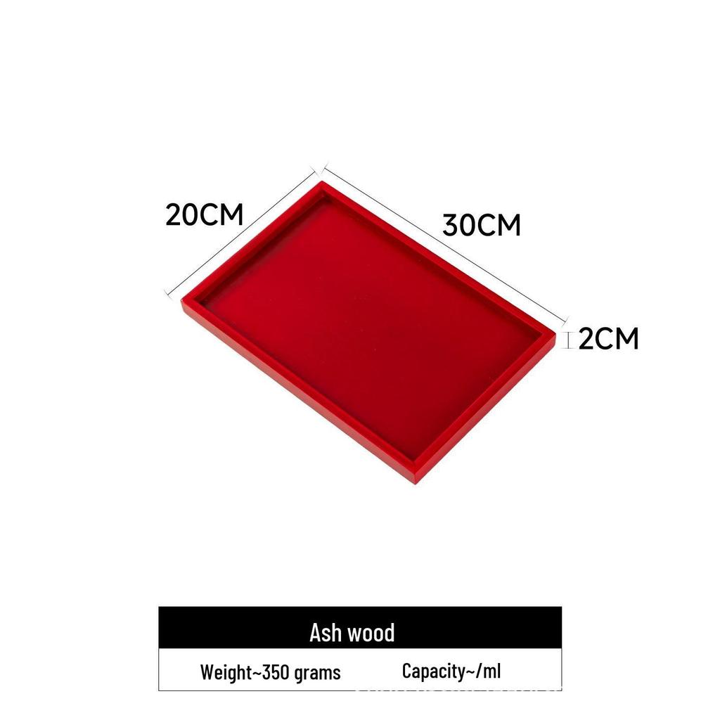 Massivholz Retro Rote Doppel-Glück Schale - Hochzeits-Teeservice & Neujahrs-Trockenfrucht-Platte