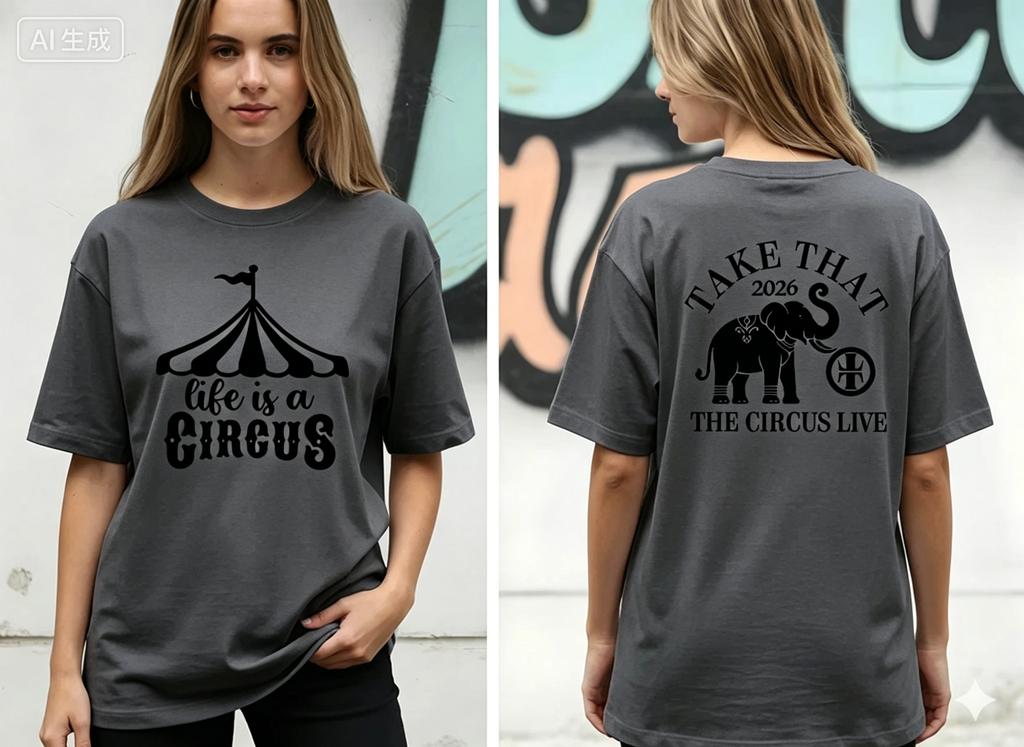 Take That The Circus Live Tour UNISEXs Summer Cotton TShirt Comfortable HighQuality Ins By YK Style